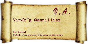 Virág Amarillisz névjegykártya